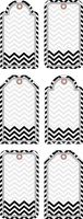 Barker Creek Double-Sided Bulletin Board Decorations, Chevron Black & White (LL-2206)