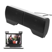 1 Pair Mini USB Powered Line Control Stereo Clip-On Speaker for Notebook Laptop