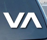 So Cool - RVCA VA Car - Vinyl 6" Wide (Color: WHITE) decal laptop tablet skateboard car windows stickers