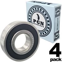 PGN 6204-2RS - C3 Clearance - Rubber Double Sealed Ball Bearing - 20x47x14 - Chrome Steel - Lubricated (4 PCS)