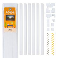 Simple Cord Cable Concealer On-Wall Cord Cover Raceway Kit - Cable Management System to Hide Cables, Cords, or Wires - Cord Organizer for Wall Mounted TVs and Computers at Home or in The Office