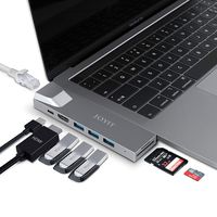 JOYIT USB C Hub, MacBook Pro Adapter with Gigabit Ethernet RJ45, 4K HDMI, Thunderbolt 3 Adapter, 3 USB 3.0, SD/TF Card Reader for MacBook Air 2018/2019 and MacBook Pro 2016/2017/2018/2019 13 15 inch