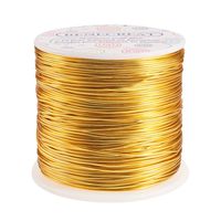 BENECREAT 12 17 18 Gauge Aluminum Wire (18 Gauge,492 FT) Anodized Jewelry Craft Making Beading Floral Colored Aluminum Craft Wire - Light Gold