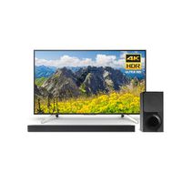 Sony KD55X750F 55-inch 4K Ultra HD Smart LED TV and Sony X9000F 2.1ch Soundbar with Dolby Atmos and Wireless Subwoofer