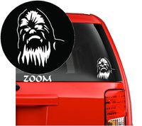 Star Wars Chewbacca head Vinyl Decal Sticker for Car Window Laptop Wall Room (Chewbacca head (5.5" inches, White)