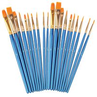 Acrylic Paint Brushes Set, 2 Pack / 20 PCS Round Pointed Tip Artist Paintbrushes Nylon Hair Brushes for Oil Watercolor Painting, Face Body Model Paint, Nail Art, Miniature Detailing & Rock Painting 