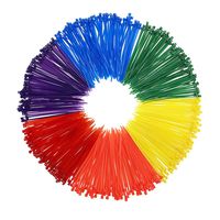 600 Pack of Zip Ties Assorted Colors Multi Purpose Cable Tie Wire Management Nylon Tie Wraps for Home Office Garden Outdoor Industrial, 6 inch