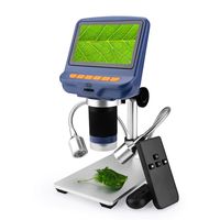 Digital USB Microscope 4.3 inch LCD 10X-220X Magnification Digital Microscope Camera,8 LED Adjustable Light,Camera Video Recorder for Cellphone PC Circuit Board SMD Repair Soldering Tool Jewelry APPR