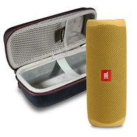 JBL FLIP 5 Portable Speaker IPX7 Waterproof On-The-Go Bundle with gSport Deluxe Hardshell Case (Yellow)