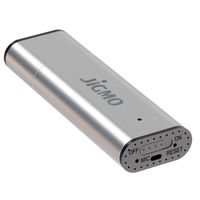 Recorder for Lectures Voice Activated - [Silver] by JiGMO, 8GB / 48 Hrs Storage Capacity, 384 kbps, Mini Digital Audio Recording Device - with USB, Built-in Microphone and 2 Lanyards!