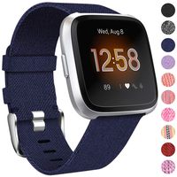 NANW Bands Compatible with Fitbit Versa/Versa 2, Versa Lite Edition Bands Small Large, Woven Fabric Accessories Strap Wristband Replacement Women Men Compatible with Fitbit Versa 2 Smartwatch