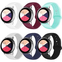 QINICHEN Compatible for Samsung Galaxy Watch Bands 42mm,Soft Sport Silicone 20mm Replacement Wristband Strap Compatible for Galaxy Watch 42mm,Galaxy Watch Active 40mm