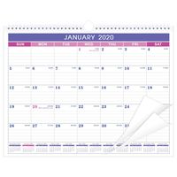 Lemome Home Calendar 2020 - Monthly Wall Calendar with Thick Paper, 11.5" x 15", Twin-Wire Binding + Hanging Hook + Ruled Blocks with Julian Date - Purple