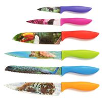 Wildlife Kitchen Knife Set in Gift Box - Unique Colorful Chef Knives - Cool Wedding Gifts for Couple, Bridal Shower Gift for Her, Birthday Gift Idea for Him, Housewarming Gift for New Home