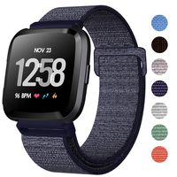 HAPAW Nylon Bands Compatible with Fitbit Versa/Versa 2, Soft Adjustable Breathable Sport Replacement Strap Band Accessories Wristband Women Man for Versa Smartwatch