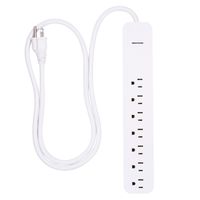 GE Power Strip Surge Protector, 7 Outlets, Fast Charge, Long Power Cord, 4ft, Wall Mount, Warranty, White, 36358