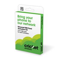Cricket Wireless Prepaid Universal SIM Card Kit
