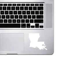 StickAny Palm Series Louisiana LA Sticker for MacBook Pro, Chromebook, and Laptops (White)