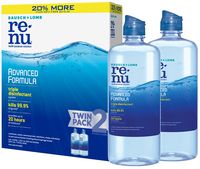 ReNu Bausch + Lomb renu Lens Solution Advanced Triple Disinfect Formula Multi-Purpose, 12 Ounce Bottle Twinpack