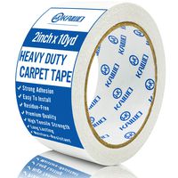 Double Sided Heavy Duty Carpet Tape, Rug Grippers for Hardwood Floors,Multipurpose Tape, White, 2 Inch x 10 Yards