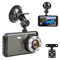 Effort Dual Dash Cam Front and Rear,H3 FHD 1080P Night Vision Car Camera,4" IPS Screen 170° and 140° Wide Angle Lens.Dashboard Cameras with Parking Monitor and Loop Recording