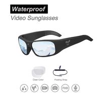 OHO sunshine Waterproof Video Audio Sunglasses,1080P Full HD Video Recording Camera with 32GB Built-in Memory and Polarized UV400 Protection Safety Lenses,Unisex Sport Design