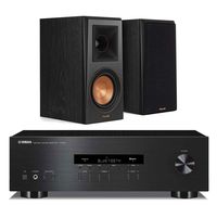 Yamaha RS202BL Bluetooth Stereo Receiver Bundle with Klipsch RP-500M Reference Premiere Bookshelf Speakers - (Pair) Ebony