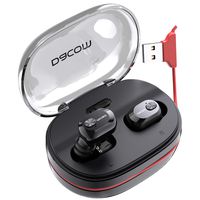 DACOM Wireless Headphones Bluetooth 5.0 True Wireless Earbuds, 72H Playtime TWS Bluetooth Earphones with Mic,1100mAh Backup Charging Case Built in Unique Charging Cable (2019 Newest Upgraded Version)