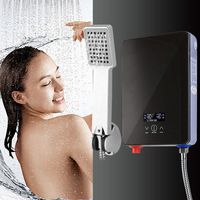 Tankless Water Heater, 6500W Electric Water Heater Instant Water Heater Warmer Kitchen Shower Tankless Hot Water System for Kitchen,Bathroom,Washroom 220V (US Stock) (Black)