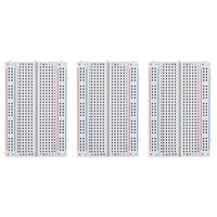 ELEGOO 3PCS 400 tie-Points breadboard, 4 Power Rails for Arduino Jumper Wire