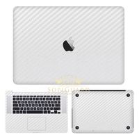 SopiGuard White Carbon Fiber Precision Edge-to-Edge Coverage Vinyl Sticker Skin for Apple MacBook Pro 15 Retina (A1398)
