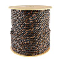 Polypro California Truck Rope (1/2 inch) - SGT KNOTS -Twisted Polypropylene Rope - Floating Rope - for Cargo Straps, Tie-Downs, Gear Bundles, Hauling, Boating, More (50 feet, Black and Orange)