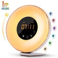 Sunrise Alarm Clock, Wake up Light 6 Nature Sounds, FM Radio, Color Light, Bedside Sunrise Simulator, Electronic Alarm Clocks