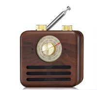 Vintage Radio Retro Speaker Bluetooth Speaker Weather Radio NOAA/Wb/FM,Natural Walnut Wood,2200mAh Clear and Crisp Sound for Bathroom,Office,Camp,Greeous.