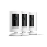 All-new Ring Stick Up Cam Plug-In HD security camera with two-way talk, Works with Alexa - 3-Pack