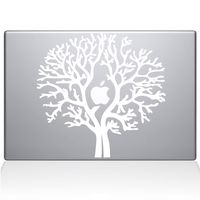 The Decal Guru Apple Tree Decal Vinyl Sticker, 15" MacBook Pro (2015 & Older Models), White (1493-MAC-15P-W)