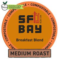 SF Bay Coffee Breakfast Blend 80 Ct Medium Roast Compostable Coffee Pods, K Cup Compatible including Keurig 2.0 (Packaging May Vary)
