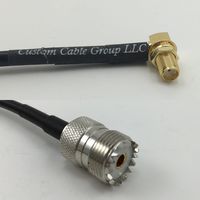 6 inch RG174 SMA FEMALE ANGLE to SO239 UHF Female Pigtail Jumper RF coaxial cable 50ohm High Quality Quick USA Shipping