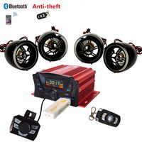 ATV Anti-Theft Bluetooth Amplifier Sound System Hand-Free Speakers FM USB Audio System Stereo Remote Control Anti-Theft Police Guard-Alarm 4X 3 Inch Speakers