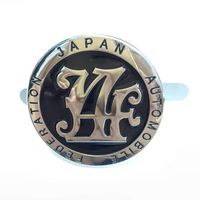 Black Japan Automobile Federation JDM JAF METAL Emblem Badge For All Cars Front Grille