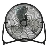 Hurricane HGC736476 Pro Series High Velocity Metal Floor Fan, 20", Black