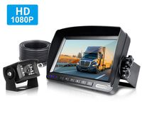 ZEROXCLUB Rear View Camera Kit, 1080P FHD Car Backup Camera IP69 Waterproof Night Vision Reverse Camera Monitor for Van RV Truck Trailer (SY01)