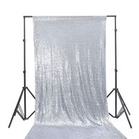 TRLYC 4FT6FT Silver Sequin Wedding Photo Backdrop Photo Booth Photography Background Curtain