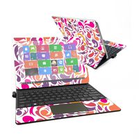 MightySkins Skin Compatible with Samsung Galaxy Book 12" - Swirly Girly | Protective, Durable, and Unique Vinyl Decal wrap Cover | Easy to Apply, Remove, and Change Styles | Made in The USA
