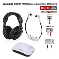 SIMOLIO Dual Digital Wireless TV Headphones, Hearing Protection Wireless Headphone for TV Watching, Wireless TV Headsets for All TVs, TV Hearing Assistance Device for Seniors and Hard of Hearing
