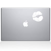 The Decal Guru Kissy Lips MacBook Decal Vinyl Sticker - 13" MacBook Air - White (1114-MAC-13A-W)
