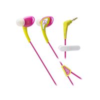 Audio-Technica ATH-SPORT2YP SonicSport In-Ear Headphones, Yellow/Pink