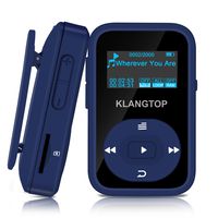 MP3 Player 8GB Bluetooth KLANTOP Digital Clip Music Player with FM Radio Voice Record Function Special Design for Sport and Music Lovers (Blue)