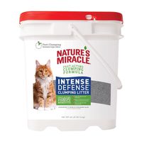 Nature's Miracle P-98134 Intense Defense Clumping Litter, 40 Pounds, Pail, Super Absorbent Fast-Clumping Formula, Dust Free