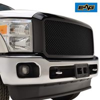 EAG Mesh Front Hood Grille ABS Replacement Upper Full Grill Fit for 11-16 Ford F250/F350 Super Duty